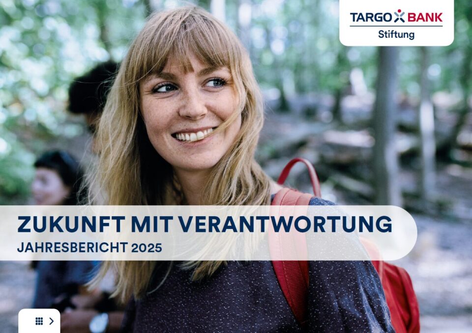 Titelbild des Jahresberichts mit dem Titel: Zukunft mit Verantwortung